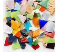 Piastrelle in vetro mosaico cristallo colori misti 100g Mica Mosaic Tiles Irregular DIY Craft Multicolor Glass Materials Home Decoration(Color-01)