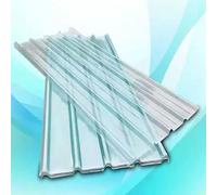 Piastrelle isolanti, lastre per coperture trasparenti Pannelli per coperture in fibra di vetro ondulata trasparente da 2 mm, confezione da 3/4/5/8/10/12/15 pezzi, diverse dimensioni(8 pezzi,0.9x1.7m