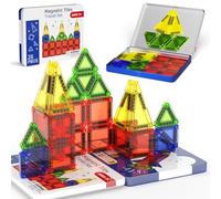 Piastrelle magnetiche da viaggio | 26 pezzi mini di blocchi magnetici da viaggio | Giocattoli STEM Montessori | Giocattoli magnetici viaggio per Ragazzi Ragazze 3+ anni