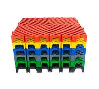 Piastrelle Modulari Ad For Pavimenti, Griglia For Autolavaggio, For Scarico Doccia, Garage, Vasca Da Bagno (15,75x15,75x1,57 Pollici)(Blue,20pieces)