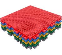 Piastrelle modulari ad incastro for pavimenti, campi da basket all'aperto, campi da badminton, piastrelle resistenti alle intemperie fai da te for campi sportivi(Blue)