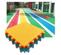 Piastrelle modulari ad incastro per pavimenti sportivi da esterno, grandi piastrelle impermeabili per locali industriali e commerciali, 25x25 cm, blu-1 pezzo, blu-1,Blue-1PCS