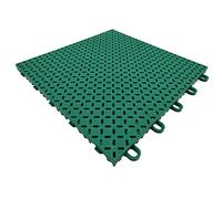 Piastrelle modulari ad incastro per pista di pattinaggio, tappetino da pavimento in plastica fai da te per interni ed esterni, con fori di drenaggio, 25x25 cm, verd,Green-1PCS