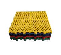 Piastrelle modulari in plastica per patio e giardino, facili da montare, perfette per verande, piscine, balconi e cortili, 40 x 40 x 2,5 cm, blu, 15 pezzi