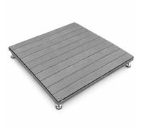 Piastrelle Modulari per Pavimento Drenante per Bordo Piscina | Piastrella in Legno per Esterni ad Incastro per Terrazza e Patio(Natural1,25cm/9.8in)