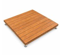 Piastrelle Modulari per Pavimento Drenante per Bordo Piscina | Piastrella in Legno per Esterni ad Incastro per Terrazza e Patio(Natural2,15cm/5.9in)