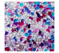 piastrelle mosaico, 100 g di piastrelle for mosaico in vetro cristallo a specchio colore misto, forma irregolare, pietra for, materiali for fai da te, arte e artigianato(D)