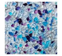 piastrelle mosaico, 100 g di piastrelle for mosaico in vetro cristallo a specchio colore misto, forma irregolare, pietra for, materiali for fai da te, arte e artigianato(J)