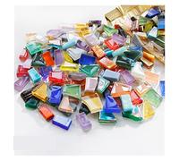 piastrelle mosaico, 250 g di piastrelle for mosaico in vetro cristallo a specchio colore misto, forma irregolare, pietra for, materiali for fai da te, arte e artigianato(A)