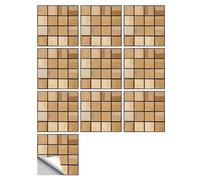 Piastrelle mosaico in ceramica, 10 pezzi di piastrelle a mosaico in marmo adesivo da parete stampato in 2D multicolore in due dimensioni cucina bagno(Color 10,10X10cm)