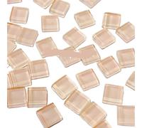 Piastrelle mosaico in ceramica, Piastrelle in vetro mosaico multicolore da 50 pezzi 1 cm x 1 cm(Champagne)