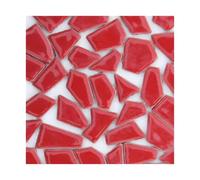 Piastrelle mosaico Kit di piastrelle a mosaico in porcellana multicolore 1 cm x 100 g. Realizzazione mosaici in ceramica artigianali fai-da-te(Red)