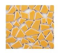 Piastrelle mosaico Kit di piastrelle a mosaico in porcellana multicolore 1 cm x 100 g. Realizzazione mosaici in ceramica artigianali fai-da-te(Yellow)
