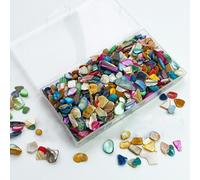 Piastrelle Mosaico per Artigianato Forniture Mosaico All’Ingrosso Frammenti di Conchiglia 5-25mm Misti in Scatola per Bagno Cucina Decorazione Casa Progetti Artistici Fai-da-te-M