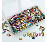 Piastrelle Mosaico per Artigianato Forniture Mosaico All’Ingrosso Frammenti di Conchiglia 5-25mm Misti in Scatola per Bagno Cucina Decorazione Casa Progetti Artistici Fai-da-te-L