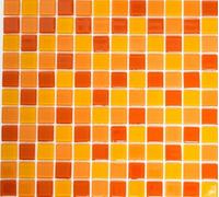 Piastrelle Mosaico Traslucido Giallo Arancione Rosso Mosaico IN Vetro Cristallo