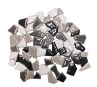 Piastrelle per mosaico in porcellana da 80 g, circa 50 ~ 70 pezzi, spessore 0,4 mm, pietre in ceramica per fai da te e artigianato (bianco-nero-grigio)