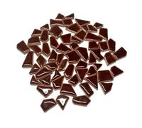 Piastrelle per mosaico in porcellana, spessore 0,4 mm, 80 g, circa 50 ~ 70 pezzi, 1-2,5 cm, 0,4 mm, materiale fai da te per arte e artigianato (caffè scuro)