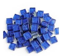 Piastrelle per mosaico in vetro glitterato, 50 pezzi, tessere per mosaico, ciottoli in vetro, puzzle per fai da te (colore 22)
