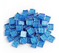 Piastrelle per mosaico in vetro glitterato, 50 pezzi, tessere per mosaico, ciottoli in vetro, puzzle per fai da te (colore 24)