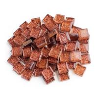 Piastrelle per mosaico in vetro glitterato, 50 pezzi, tessere per mosaico, ciottoli in vetro, puzzle per fai da te (colore 25)