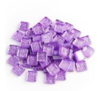 Piastrelle per mosaico in vetro glitterato, 50 pezzi, tessere per mosaico, ciottoli in vetro, puzzle per fai da te (colore 32)