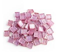 Piastrelle per mosaico in vetro glitterato, 50 pezzi, tessere per mosaico, ciottoli in vetro, puzzle per fai da te (colore 13)