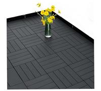 Piastrelle per pavimentazione ad incastro Piastrelle decorative per giardino Esterno Pavimento in plastica in legno Giunzione per pavimenti Corrosione Eco Decking D 30 * 30 * 2cm