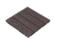 Piastrelle per pavimenti da giardino, Piastrelle for patio ad incastro, facili da installare, antiscivolo, multicolori, a 4 doghe, confezione 9(G)