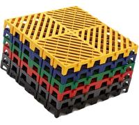 Piastrelle per pavimenti drenanti ad incastro, Piastrelle for pavimenti drenanti ad incastro multicolore, confezione da 4-20 pezzi, for scale, ponti di autolavaggio(Yellow,4 pieces)