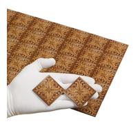 Piastrelle per pavimenti in miniatura per casa delle bambole - scala 1:12 e 1:6 - Piastrelle in stile parquet per pavimenti fai da te per case delle bambole - REDUCIO! (Royal Amber)