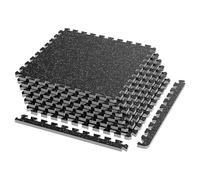 Piastrelle per pavimenti in schiuma ad incastro da 2 cm, 6 pezzi, 2 mq, con parte superiore in gomma EVA ad alta densità, tappetini da allenamento per palestra a puzzle, tappetini da allenamento per