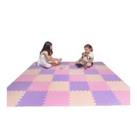 Piastrelle per pavimenti in schiuma atossiche, confortevoli, tappetino da gioco e piastrelle ad incastro 74x74 cm, per gattonare e sviluppare, morbide
