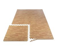 Piastrelle per pavimenti in schiuma - Piastrelle in schiuma ad incastro effetto legno da 2,2 m con bordo - Tappetino da gioco morbido per sala g