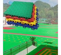 Piastrelle per Pavimenti per Campi da Basket da Giardino, Tappetino Fai da Te per Campi da Badminton da Interno Ed Esterno, 1 Piede Quadrato, Cuscino per Pavimentazione Mo, Red, 20 Piece