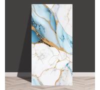 Piastrelle per Soffitti Adesivo per Piastrelle Effetto Marmo Blu e Bianco, Pannelli Murali in PVC Impermeabili, Staccabili e Attaccabili, Decorazioni Murali per Interni per Sala da Pranzo e Soggiorno