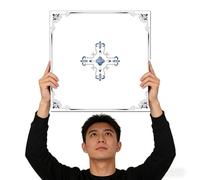 Piastrelle per Soffitti Pannelli Autoadesivi in schiuma di PVC per Controsoffitti, 30 x 30 cm, Adesivi per Piastrelle Effetto Marmo, Pannelli per Controsoffitti Impermeabili e Fai da Te(B,60pcs)