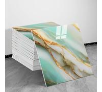 Piastrelle per Soffitti Pannelli Decorativi per Controsoffitti, 10, 20, 40, 60, 100 Pezzi, Adesivi in finto Marmo, Pannelli in PVC in Stile Classico e Raffinato per Pareti di Sfondo(Style B,40pcs)