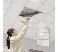 Piastrelle per Soffitti Pannelli per Controsoffitti Adesivi e Staccabili, Pannelli Decorativi per Controsoffitti in PVC, Adesivi per Controsoffitti Adatti Agli Inquilini, Impermeabili e Fai da Te(20pc