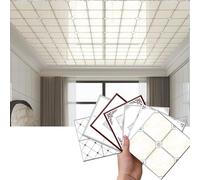 Piastrelle per Soffitti Pannelli per Soffitto Lucidi da Staccare e Attaccare, Piastrelle Decorative per Soffitto in Polistirolo con Texture in Marmo, Adesivi da Parete Sospesi per Soggiorno(D,5pcs)