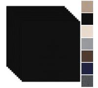 Piastrelle per tappeti, autoadesive, 50 x 50 cm, set da 10 pezzi, 2,5 m², 2,5 m², autoadesive, per moquette, resistente, per casa, ufficio, commerciale, nero