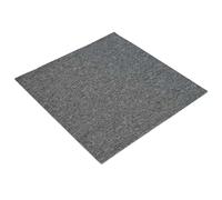 Piastrelle per tappeti, grigio medio, 50 x 50 cm, 20 pezzi, PP e bitume | Superficie ad anello, design rimovibile, facile manutenzione, per camere da letto e salotti
