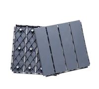 Piastrelle per terrazze esterne Pavimento in finto legno for esterni, in plastica, for terrazza, balcone, bagno, giardino, cortile, mosaico ecologico 30x30cm(2Pcs Gray)