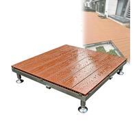 Piastrelle Per Terrazze, Pedana Rialzata WPC Modulare Per Balcone Giardino | 84x84cm Piattaforma Decking Modulare Con Piedini Regolabili, Impermeabile, Pavimento Esterno Resistente(Brown)