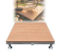 Piastrelle Per Terrazze, Piattaforme Rialzate Modulare In WPC Impermeabile | Pedana Rialzata Antiscivolo Per Esterno, Con Piedini Regolabili, Pavimento Balcone Giardino Campeggio(Light brown)