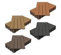 Piastrelle per terrazze WPC erba mattonelle incastrabili giardino 1/2/3/4/5 m²