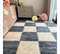 Piastrelle quadrate ad incastro, tappeto quadrato per esercizi di gattonamento, con strisce laterali dello stesso colore, per asilo, camera da, camera dei bambini, stanza dei giochi