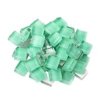 Piastrelle quadrate per mosaico in vetro, 300 g, 1 cm, per fai da te, per arte e artigianato (verde anatra)