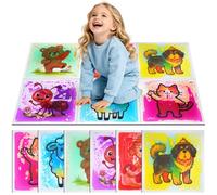 Piastrelle sensoriali per bambini, confezione da 6 pezzi, piastrelle sensoriali liquide per pavimenti, 40 x 39,9 cm, tappetini sensoriali per cani, gatti, orsi, scimmie, formiche, CPC/CPSIA, in PVC
