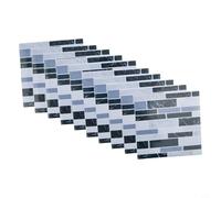 Piastrelle staccabili e in vinile per cucina, bagno, parete, pavimento, 10 pezzi, 10 x 10 cm, facili da mantenere e (B)